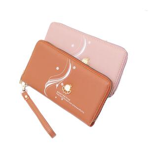 新款钱包女士长款简约时尚拉链包可放手机手拿包妈妈包大容量皮夹