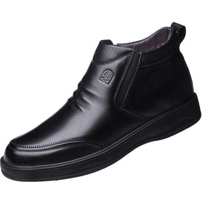 官方正品老人头冬季羊毛真皮棉鞋