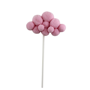 10只】云朵蛋糕装饰插件云彩白云生日快乐插牌热气球彩虹摆件配件