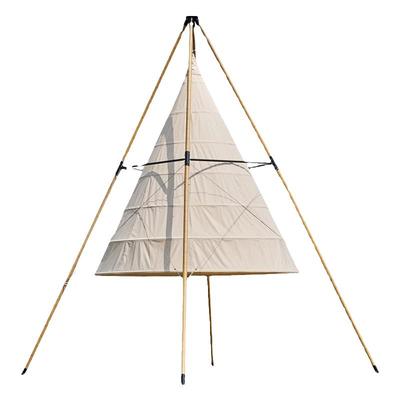 户外网红露营锥形竹节灯笼帐篷遮阳防雨水露台酒吧餐饮圆形天幕帐