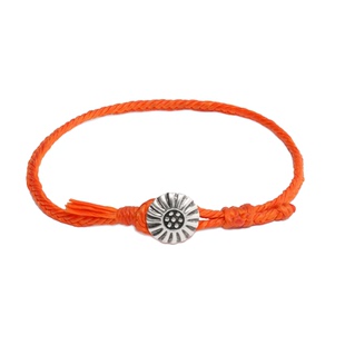 roninmade小众手工蜡绳编织橙色壳手绳男女手串情侣手链礼物