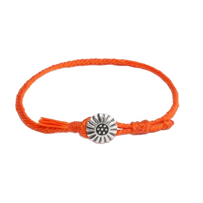 roninmade小众手工蜡绳编织橙色壳手绳男女手串情侣手链礼物