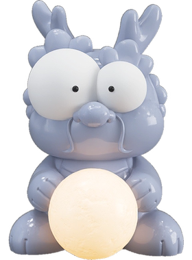 安妮生肖龙落地摆件LED月球灯