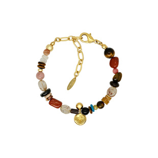 LAZY CIRCLES彩虹石手链女朋友礼物天然石串珠日常通勤百搭首饰