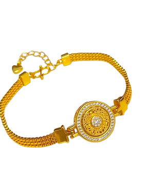 金店同款沙金八宝罗盘手链