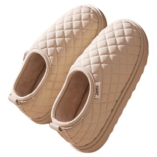 孕妇专用棉拖鞋女款2025新款秋冬季室内家居防滑防水包跟月子棉鞋