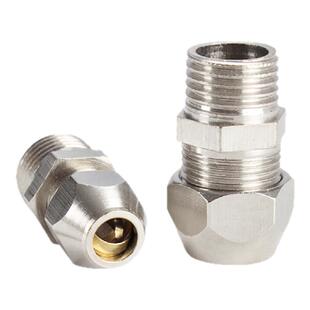 气动卡套接头黄铜镀镍金属快接KTC代替304不锈钢管铜管气节外螺纹