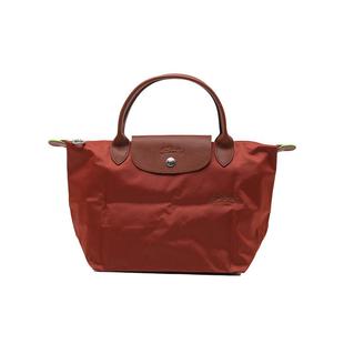 【自营】LONGCHAMP/珑骧女士徽标logo刺绣小号拉链手提包饺子包