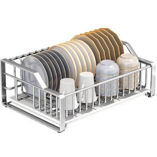碗碟沥水架碗架不锈钢碗盘收纳架厨房台面置物架放碗筷餐具收纳盒