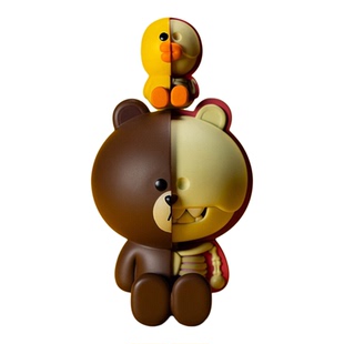 现货MightyJaxx布朗熊和莎莉鸡潮玩手办摆件礼物生日礼物卡通摆设