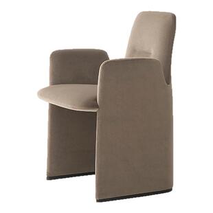 DEGAS设计师软包餐椅意大利POLIFORM会客椅子高靠背化妆椅梳妆椅