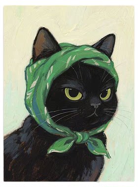 萌系可爱头巾小猫系列简约趣味