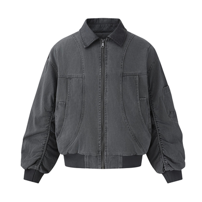 bomber翻领工装羽绒服外套男