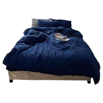 纯棉60支男士四件套全棉活性印染