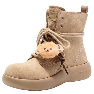 TATA他她黄油小熊雪地靴女鞋冬季鞋子棉鞋厚底保暖加绒靴4RY02DD5