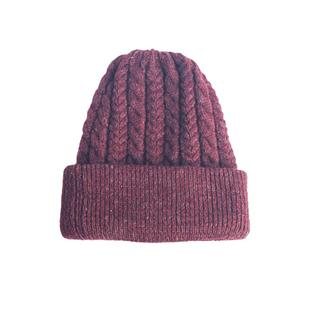 毛线针织双层加厚中老年冬季保暖帽爸爸妈妈奶奶爷爷冬款月子帽子