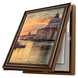 美式竖版配电箱装饰画创意高档电闸盒欧式液压遮挡罩电表箱装饰画