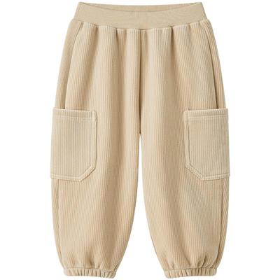 博睿恩儿童加绒灯芯绒保暖裤子