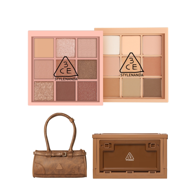 3CE三熹玉九色眼影盘九宫格橘棕