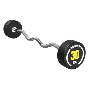 固定杠铃套装健身房专用商用举重弯举曲杆杠铃架家用一体包胶杠铃