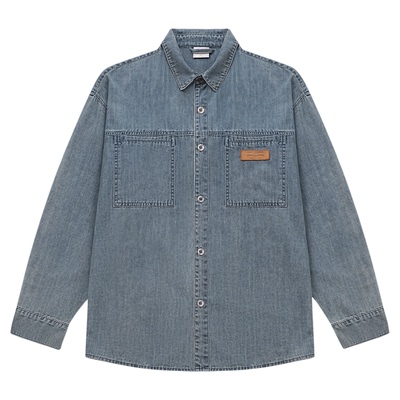 GWIT休闲长袖衬衣外套牛仔衬衫男