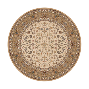 新中式圆形地毯法式轻奢复古花纹高级卧室客厅茶几垫衣帽间床边毯