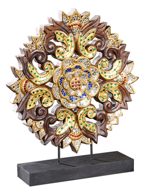 泰国木雕工艺品东南亚风格金箔