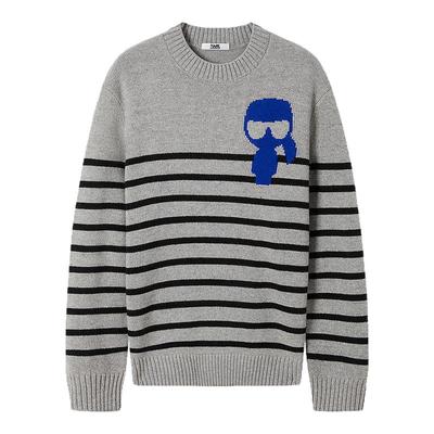 KARL LAGERFELD【100%绵羊毛】软糯条纹羊毛衫25秋新款老佛爷男装