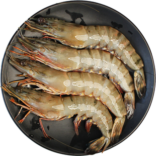 黑虎虾超大鲜活冷冻草虾大虾巨型大对虾明虾特大号虎虾斑节虾海虾