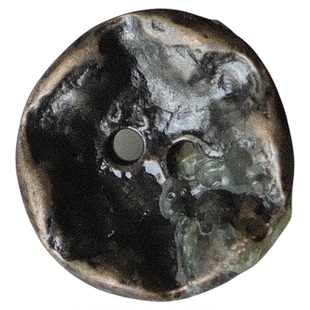 15mm一颗价英国Textile Garden做旧摧残踩踏痕迹感青铜色金属纽扣