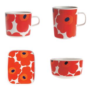 芬兰Marimekko玛莉美歌Unikko游霓可 红花 黑花 奶茶色 花米 波点