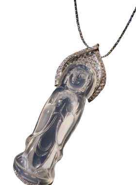 荔枝冻白玉髓 葫芦宝石项链 水灵水灵 镀18K金 高冰玉髓猎豹 戒指