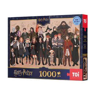 TOI图益拼图哈利波特成人版1000片diy手工玩具减压带相框人物合集