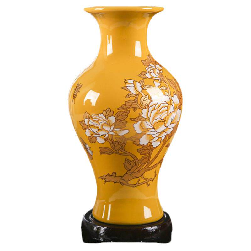 景德镇中式风家居客厅插花工艺品