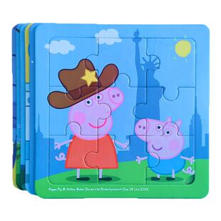 小猪佩奇儿童拼图大块纸质3-4-56岁宝宝卡通早教男女孩益智力玩具