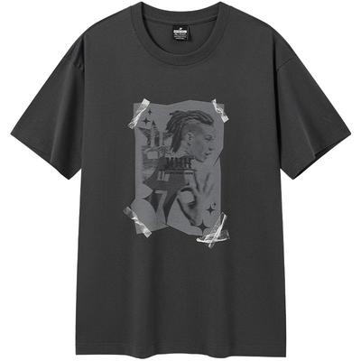 林书豪同款I特步短袖2025夏官方白色宽松运动休闲跑步男子针织衫