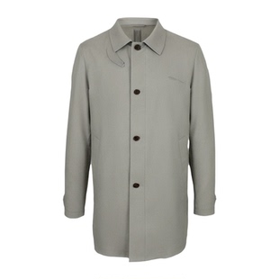 【中长款夹克】金利来25秋冬新款行政夹克羽绒翻领商务风衣外套男