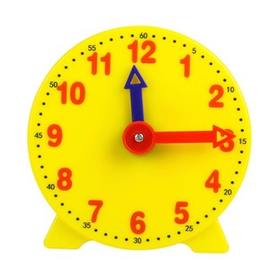 钟表模型小学教具一二年级小学生儿童三针联动认识钟表和时间学习专用闹钟学具模型二针联动表盘老师教学推荐