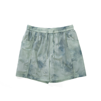 Monterest X Quiksilver联名 扎染满印双层结构宽松直筒休闲短裤