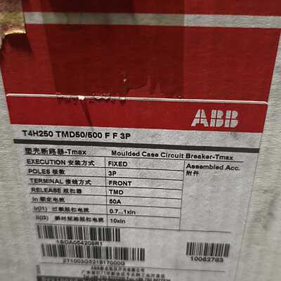 议价ABB塑壳断路器T4H250 TMD50/500 F F 3适用