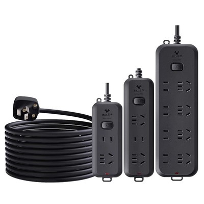 公牛黑色长线插排超长接线板