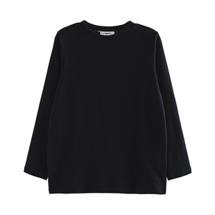 ILOVEJ童装冬季新款女童圆领基本款打底衫白色长袖T恤JWWTO92