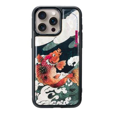 NOCOQUEXSHALEE设计师联名锦鲤适用于苹果iphone15promax手机壳华为mate60pro天然贝母壳