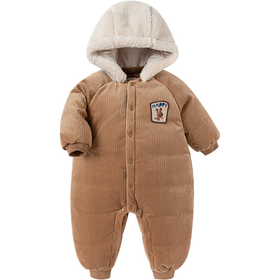 巴拉巴拉婴儿羽绒服连体衣男童加厚外出服女童秋冬季新款儿童宝宝