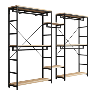 服装展示架双层落地衣架商场男女童装货架铁艺展柜组合挂衣服架子