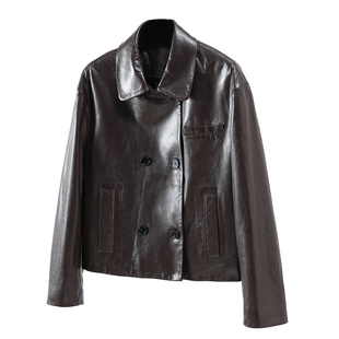 朱珠同款皮衣2026早春新款今年流行爆款短款羊皮机车皮夹克外套女