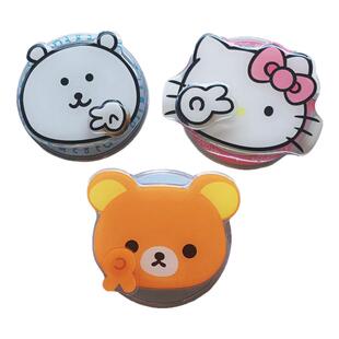 可爱比耶凯蒂猫自嘲熊转转手机磁吸气囊支架可伸缩指环扣桌面支撑