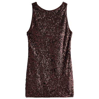 HM女装连衣裙冬季晚宴亮片老钱风无袖party小礼服1323522