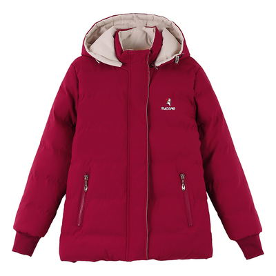 啄木鸟加绒加厚棉衣女2025爆款新款妈妈冬装时尚洋气短款棉服外套