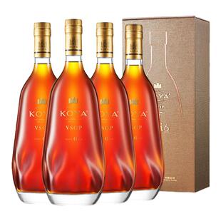 张裕官方500ml*4瓶一斤装可雅酒庄白兰地洋酒vsop桶藏6年整箱囤货